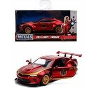 Jada Toys Marvel Iron Man 2016 Chevy Camaro SS en Zinc moulé sous Pression, Portes ouvrantes, Rouge/doré