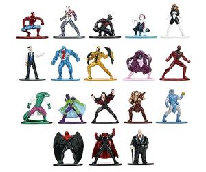 Jada Toys Marvel Spider-Man Lot de 18 figurines moulées sous pression Série 9, jouets pour enfants et adultes