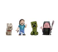 Jada Toys Minecraft Figurine de film (1 pièce) - 1 des 4 figurines à collectionner en métal (Steve, Malgohsa, loup, Creeper) pour fans et enfants à partir de 8 ans, sélection aléatoire 6,5 cm, vague 5