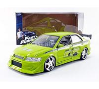 Jada Toys - Miniature Voiture Mitsubishi Lancer Evo Vii Brian Fast And Furious Echelle 1/24, 99788GR, Vert