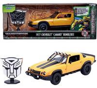 Jada Toys Transformers Bumblebee Voiture (T7) - 1977 Chevrolet Camaro de Transformers 7 : Ascension des Bêtes, la Voiture Miniature en Fonte à partir de 8 Ans avec pièce de Collection, 1:24, 20 cm,