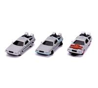 Jada Voiture miniature Nano DMC Back to the Future 3 – Hollywood Rides 1975 Gris – Set de 1
