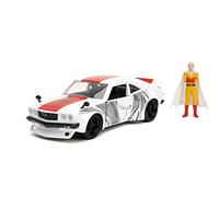 Jada Toys One Punch Man Figurine Saitama et Voiture Miniature Mazda RX-3 1974 - Ensemble Figurine d'action (7 cm) et Voiture Jouet (20 cm) pour Les Fans de Manga et d'anime à partir de 8 Ans