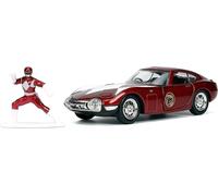 Jada Toys Power Rangers 1:3 2 1967 Toyota 2000 Gt Moulé Voiture & 1.65 " Rouge