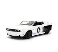 Jada Toys Star Wars Stormtrooper 2012 Dodge Challenger SRT8 1:32 Die-Cast Voiture Portes Ouvrir, Roue Libre, 14 cm - 6 Pièces, Blanc