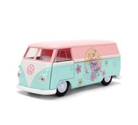 Jada Toys Stitch - Bus VW 1961 - Design Angel (13,5 cm) - Voiture Miniature Volkswagen en métal avec Portes ouvrantes - Jouet Disney Lilo et Stitch pour Fans et Enfants à partir de 8 Ans