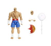 Jada Figurine d'action Sagat 19 cm – Street Fighter 2 – Têtes, mains et accessoires – 13 ans+