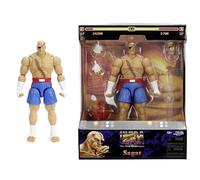 Jada Toys Street Fighter Figurine Sagat (19 cm) - Figurine Mobile de Collection et d'action de Street Fighter 2 The Final Challengers, avec tête, Mains et Accessoires alternatifs, à partir de 13 Ans