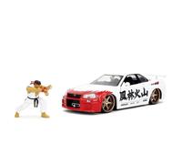 Jada Street Fighter Ryu Nissan Skyline Gt-r 1:24 Car Rouge