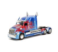 Jada Toys Transformers 253115003 Transformers T5 Optimus Prime Western Star 5700 Ex Phantom Voiture Jouet avec Portes Ouvertes Bleu/Rouge Échelle 1:24