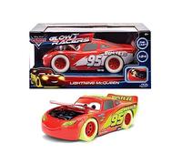Jada Toys - Voiture Flash McQueen (21 cm) de Disney Pixars Cars - Jouet pour Enfants à partir de 8 Ans - Brille dans Le Noir - Modèle de Voiture en métal - Échelle 1:24 - Rouge