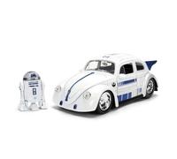 Jada Toys Voiture Star Wars R2-D2 VW Drag Beetle 1:24 métal env. 19 cm, figurine Die-Cast