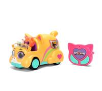 Jada Voiture radiocommandée SuperKitties 17 cm - Lumière & son, 2 figurines, 2,4 GHz