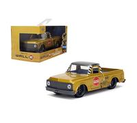 Jada Wall-E Voiture moulée Chevrolet Cheyenne 1972 1:32 Portes ouvrantes Édition Collector Jaune