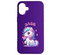 Jade Adorable Motif Licorne pour Fille avec nom Jade Coque pour iPhone 16 Plus