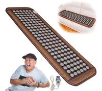 Jade & Bio Crystal Tapis chauffant avec contrôleur intelligent - Coussinet d'améthyste tourmaline infrarouge lointain pour la chaleur du dos, de la taille et du corps, arrêt automatique