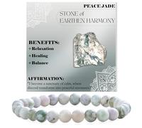 Jade de Paix - Harmonie Calme - Bracelet de Perles Pour Femmes 6mm en Semi-précieux Naturel élastique élastique Cristal Bijoux Cadeaux de Yoga