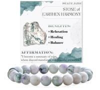 Jade de Paix - Harmonie Calme - Bracelet de Perles Pour Femmes 8mm en Semi-précieux Naturel élastique élastique Cristal Bijoux Cadeaux de Yoga