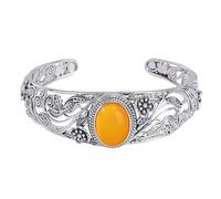 Jade, élégant 925 Argent Floral Complexe 203 oneSize, Une Taille, Argent, Jade