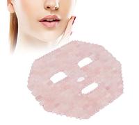 Jade Facial Mask Sleep Mask,Quartz Facial Mask Cooling Jade Premium Anti-Aging Facial Sleep Mask Hot and Cold Face Mask Jade Eye Mask for Spa Dark Circles (Quartz Rose)