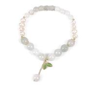 Jade Feng Shui Richesse Printemps Bourgeon Charme Perles Fei Cui Jadeit Cristal Chakra Pierre Précieuse Quartz Richesse Spirituelle Amour Amulette Cadeau pour Femme/2112