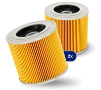 Jade - Lot de 2 filtres à cartouche + 2 vis de fermeture supplémentaires - Pour aspirateur Kärcher WD3 Premium WD2 WD3 WD 3 MV3 WD 3 P - Kit d'extension remplace 6.414-552.0, 6.414-772.0