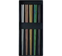 JADE TEMPLE Baguettes en acier inoxydable Couleurs assorties - Lot de 5 baguettes