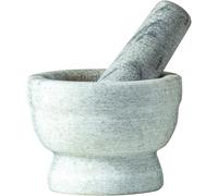 JADE TEMPLE Mortier en marbre avec pilon, grès, gris - 17438