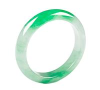 Jade Vert à Flotteur à flottement glacé Firette Birmane Jade Jade Vert Clair, boîte (Couleur: Vert, Taille: 59 mm)