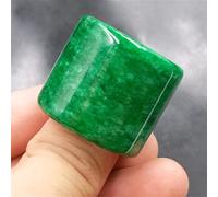 Jade vert naturel 2 2mm Anneau jadéite amulette mode chinois charme bijoux main sculpté artisanat homme cadeaux femmes femmes hommes