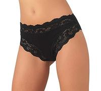 JADEA Slip femme en coton élastique 6-12 pièces pour femme Midi Art 742, 6 pièces. Noir, 5
