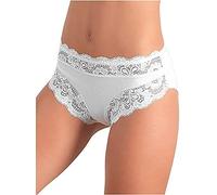 JADEA Slip femme en coton élastique, offre 6-12 pièces, slip femme Midi Art 742, 6 pièces. Blanc, 5