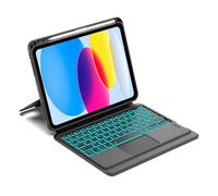 JADEMALL Clavier iPad A16 11 EME Generation 2025/10 EME Generation 10.9" 2022 avec Touchpad, AZERTY Français Clavier Détachable Combo Touch pour iPad A16 11 Pouces 2025, Noir