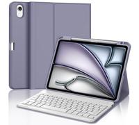 JADEMALL Clavier pour iPad Air 11 M2/M3 2024/2025, AZERTY Français Clavier Bluetooth Magnétique Détachable pour iPad Air 11 Pouces M2/M3 2024/2025, Violet