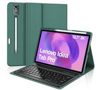 JADEMALL Clavier pour Lenovo Idea Tab Pro 12.7" 2025, AZERTY Français Clavier Magnétique Détachable Bluetooth pour Tablette Lenovo Idea Tab Pro 12.7" 2025 TB375FC, Vert Foncé