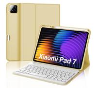 JADEMALL Clavier pour Xiaomi Pad 7/7 Pro/Xiaomi Pad 8/8 Pro 11.2" 2025, AZERTY Français Clavier Bluetooth avec Fente pour Stylo, Jaune