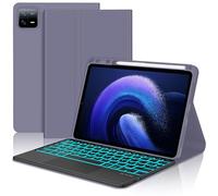 JADEMALL Coque Clavier avec Touchpad pour Xiaomi Pad 6/Pad 6 Pro 11", AZERTY Français Clavier Rétroéclairé Détachable Combo Touch pour Xiaomi Pad 6, Violet
