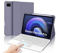 JADEMALL Coque Clavier avec Trackpad pour Xiaomi Pad 6/6 Pro 11 Pouces 2023, AZERTY Français Clavier Détachable Combo Touch pour Xiaomi Pad 6, Violet