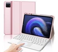 JADEMALL Coque Clavier avec Trackpad pour Xiaomi Pad 6/6 Pro 11 Pouces 2023, AZERTY Français Clavier Détachable Combo Touch pour Xiaomi Pad 6, Rose