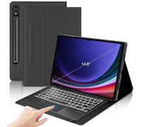 JADEMALL Étui Clavier avec Touchpad pour Samsung Galaxy Tab S9 Ultra 14.6" 2023, AZERTY Français Clavier Bluetooth avec Pavé Tactile pour Samsung Tab S9 Ultra, Noir