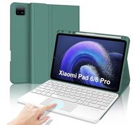 JADEMALL Etui Clavier avec Touchpad pour Xiaomi Pad 6/6 Pro 2023 11 Pouces, AZERTY Français Clavier Détachable Combo Touch pour Xiaomi Pad 6, Vert foncé