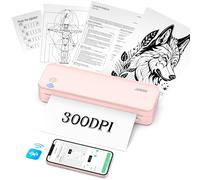 JADENS Imprimantes portables sans fil pour voyage, support papier thermique de 21,6 x 27,9 cm, imprimante sans encre 300 DPI pour ordinateur portable, compatible avec iOS, Android