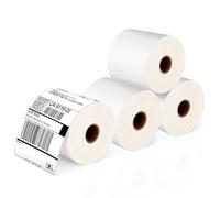 JADENS Lot de 4 rouleaux d'étiquettes thermiques pour envoi direct 102 x 152 cm 350 étiquettes par rouleau compatibles avec les imprimantes Rollo Munbyn Dymo Zebra perforées qualité commerciale