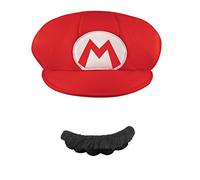 JADEO Casquette et Moustache Mario Adulte - Taille Unique