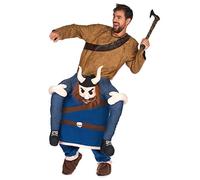 JADEO DEGUISE TOI - Déguisement à dos de viking adulte - Pantalon porte-moi - Taille Unique - Bleu - Déguisements adultes - 100% Polyester - Laver à la main - Carnaval