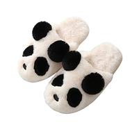 JadeRich Pantoufles d'intérieur antidérapantes et légères en polaire pour adultes/enfants Motif panda - - Panda ouvert dans le dos., 37/38 EU