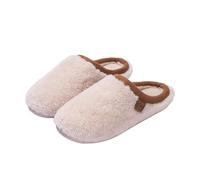 JadeRich Pantoufles d'intérieur et d'extérieur antidérapantes en polaire douce et chaude pour homme et femme, blanc, 41/43 EU