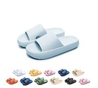 Jadery Pantoufle Orthopedique Unisex Thick Sole Cloud Slippers, Cozislides Pantoufles originales Pantoufles super douces pour la maison (Bleu clair, 36/37EU)