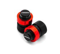 JADESA CNC Aluminium Extension de béquille latérale et Bouchons de Valve de Pneu, pour Honda CB500X CB 500 X 500X 2013-2021 2022 (Color : 2 Tire Caps Red)