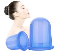 jadeseal 2 pièces Ventouse Anti Cellulite Minceur, Tasses de Massage Anti-cellulite Anti-cellulite Sous Vide en Silicone, Soin beauté en Massage (bleu)